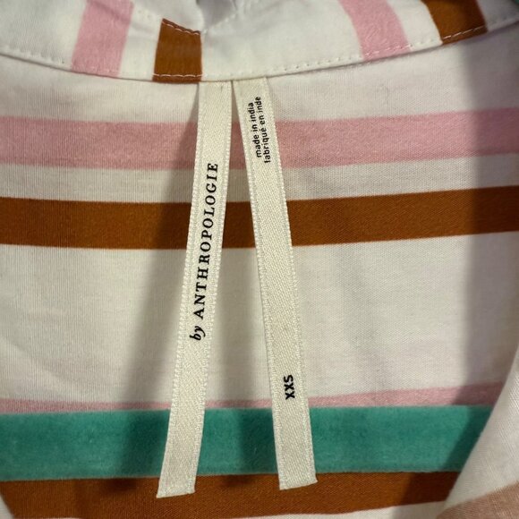 Anthropologie Boxy Buttondown‎ Striped Shirt Size XXS - Picture 2 of 8